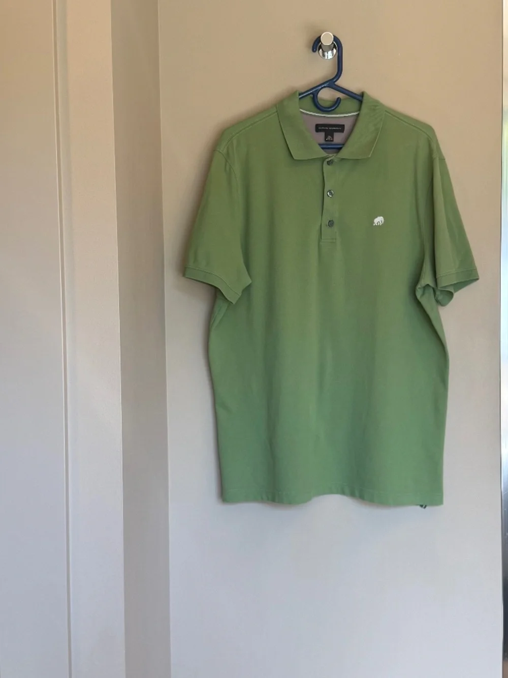 Banana Republic Sage Green Pique Polo Elephant Logo Size XL